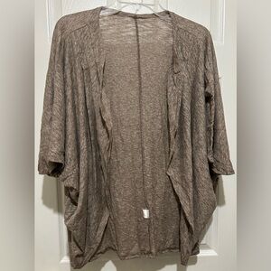 Mocha Open Front Batwing Lightweight Cardigan
